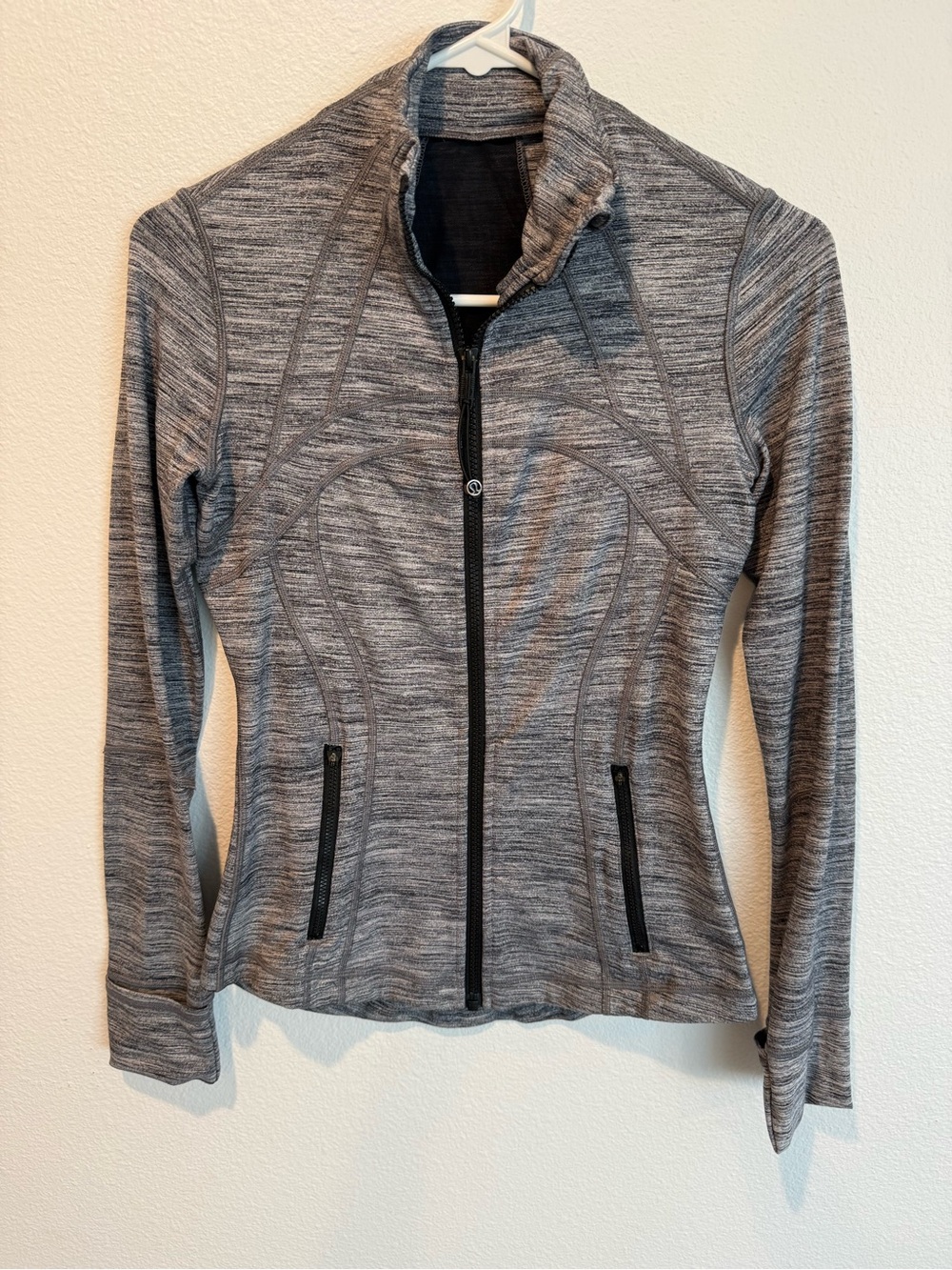 lululemon athletica Heathered Gray Full-Zip Bomber Jacket - Women's